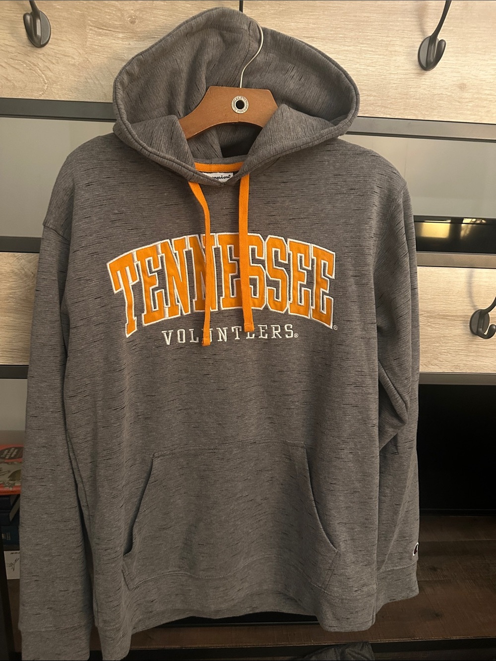 Champion Gray Hoodie with Orange Tennessee Pullover